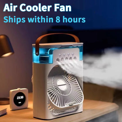🌬️ The Personal Oasis: 3-in-1 Portable Desktop Air Cooler, Humidifier & LED Night Light