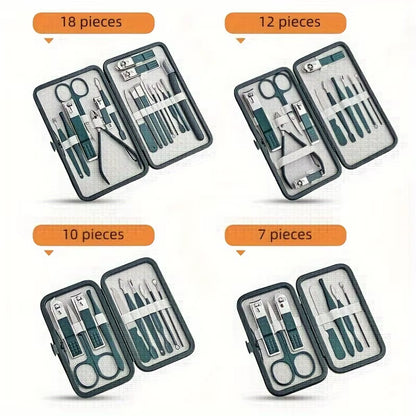 ✂️ The Master Suite: Professional 7-18 Piece Stainless Steel Manicure & Pedicure Set