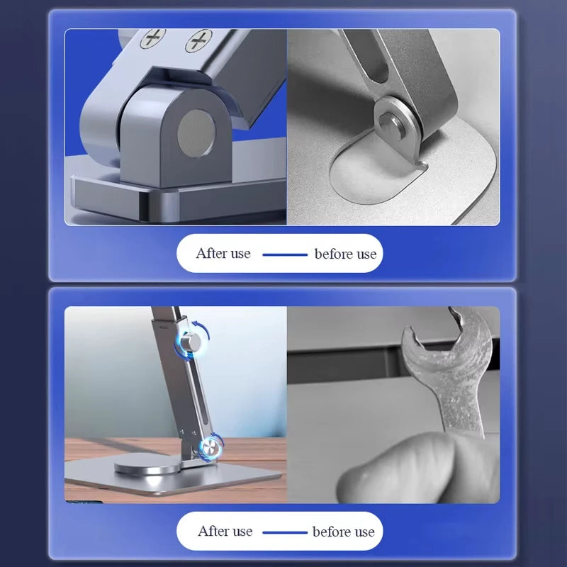 📱 The Command Center: 360° Rotating Aluminum Tablet Stand & Desk Riser