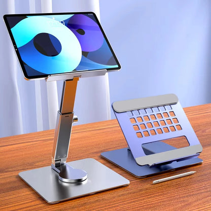📱 The Command Center: 360° Rotating Aluminum Tablet Stand & Desk Riser