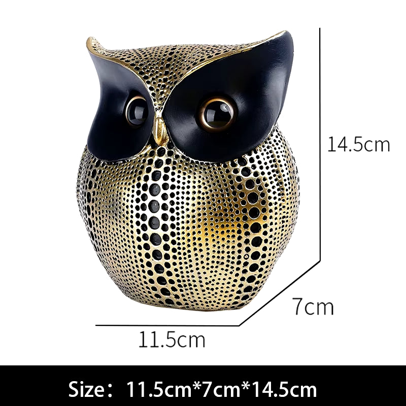 Nordic Owl Statue for Home Decor, Crafted Figurinesresin Animal Sculptures Collection for Bedroom, Office Book Shelf, TV Decorat