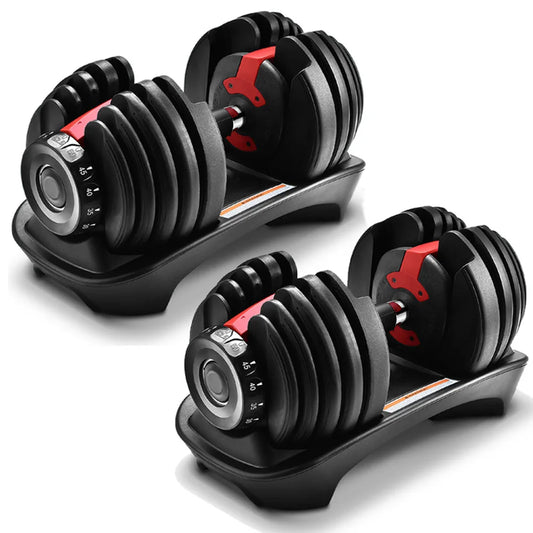 Adjustable Weight Dumbbells Barbell 52.5 Pounds 24Kg