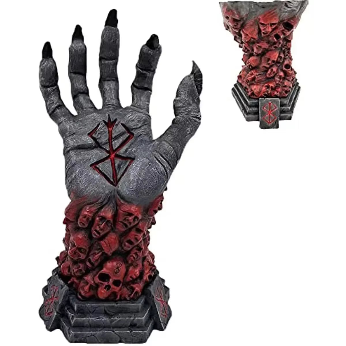 Berserk Figure Hand of God Statue Anime Handcraft Resin Ornament Halloween Skeleton Figurine Craft Desk Decoration Scary Props