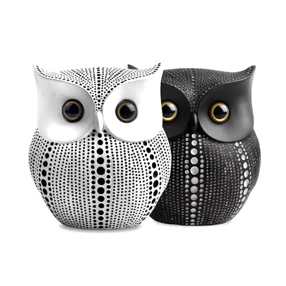 Nordic Owl Statue for Home Decor, Crafted Figurinesresin Animal Sculptures Collection for Bedroom, Office Book Shelf, TV Decorat