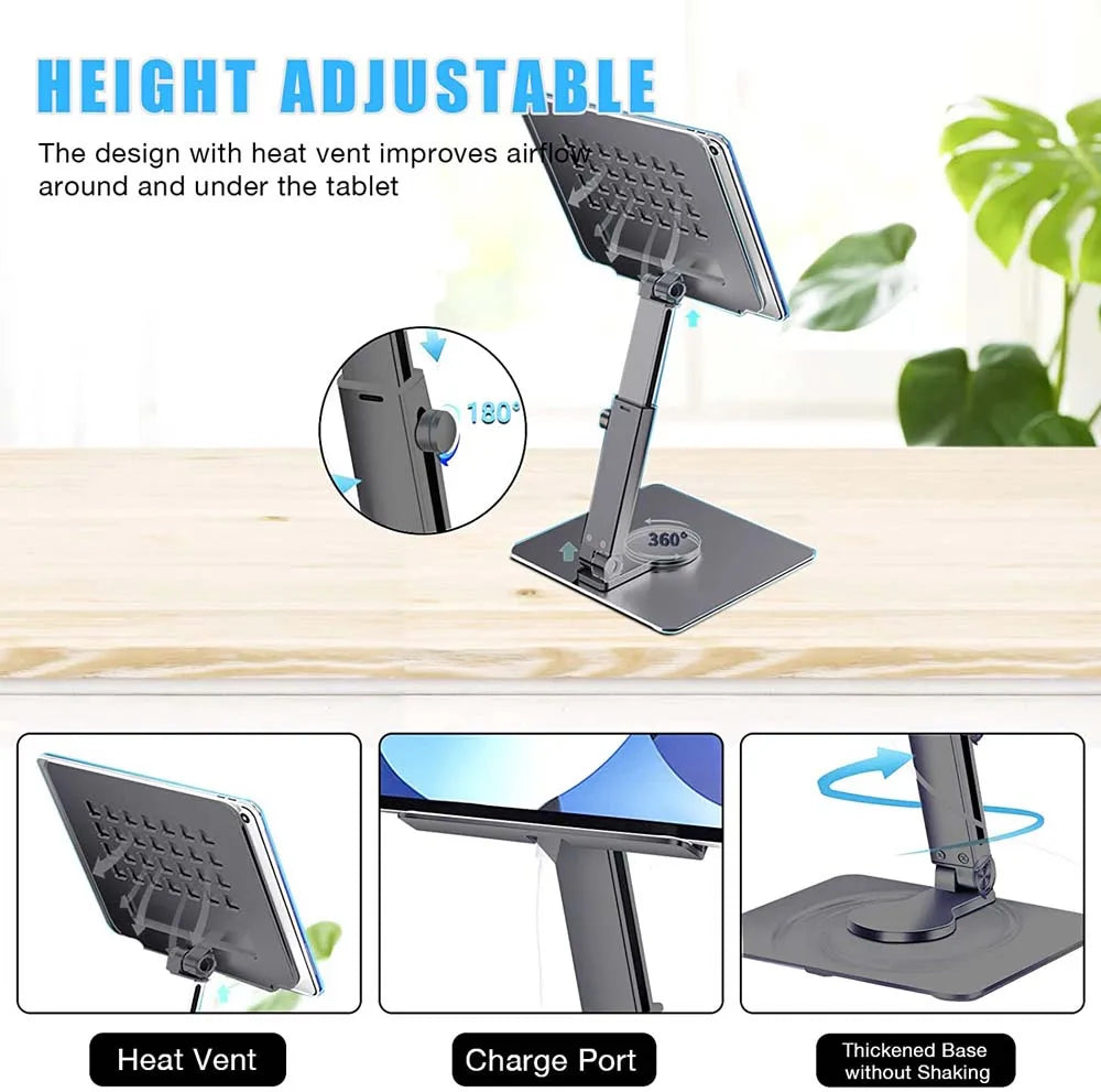 Aluminum Adjustable Foldable Tablet Stand Desk