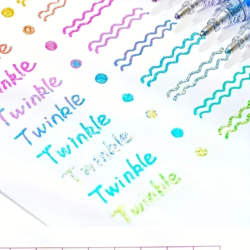 ✨ The Radiant Stroke: 24-Color Glitter & Neon Gel Pen Set