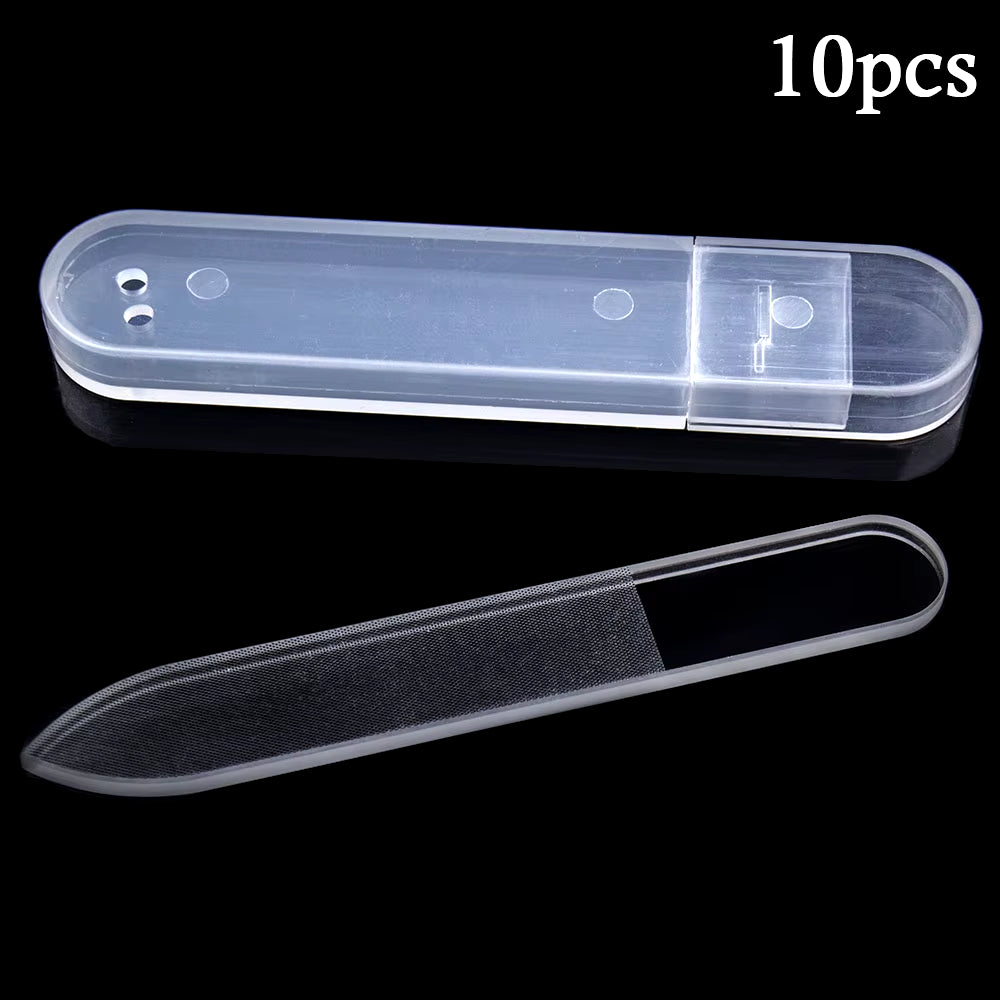 10Pcs Nano Crystal Glass Nail Files Buffer