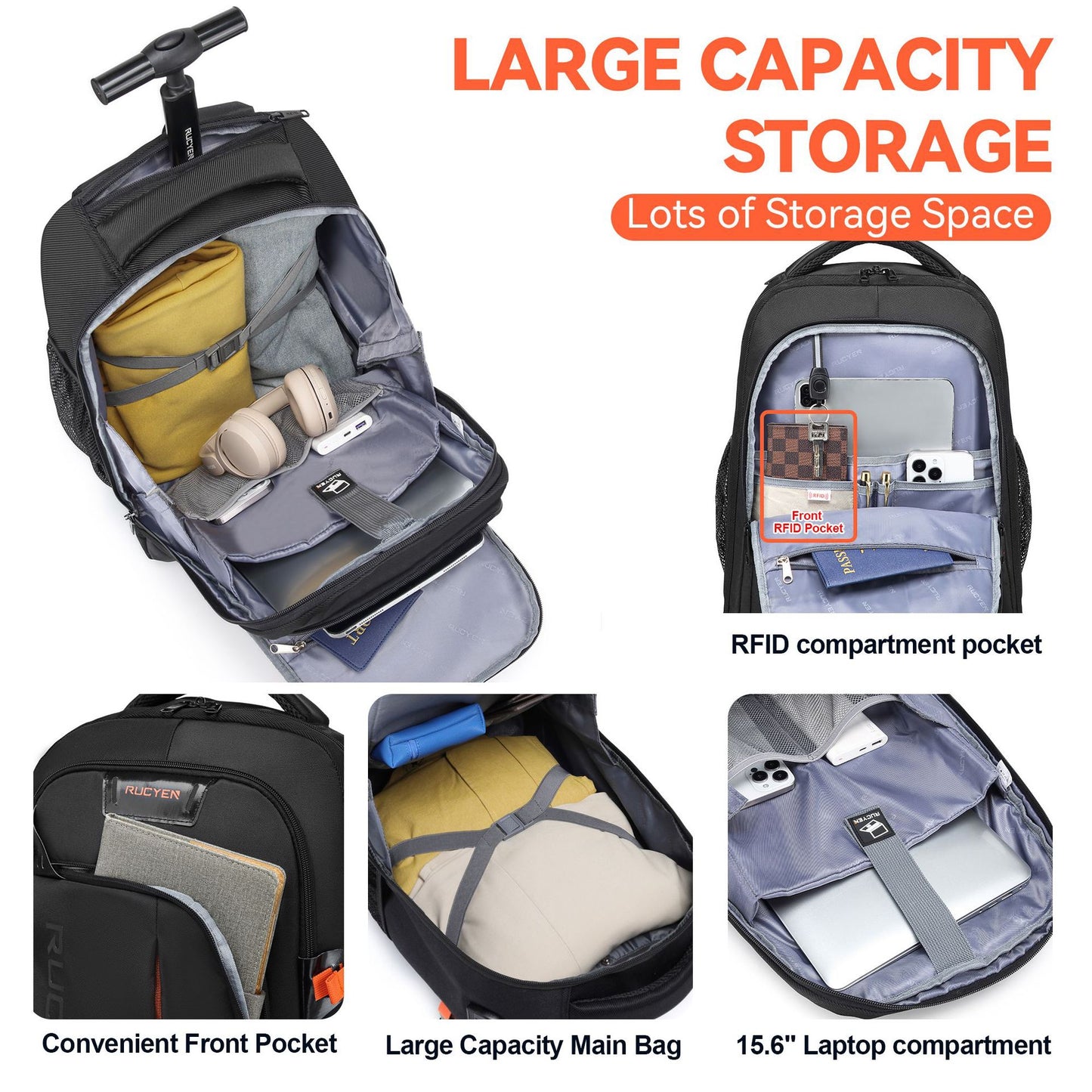 Fashion Personality New Multi-Function Trolley Backpack