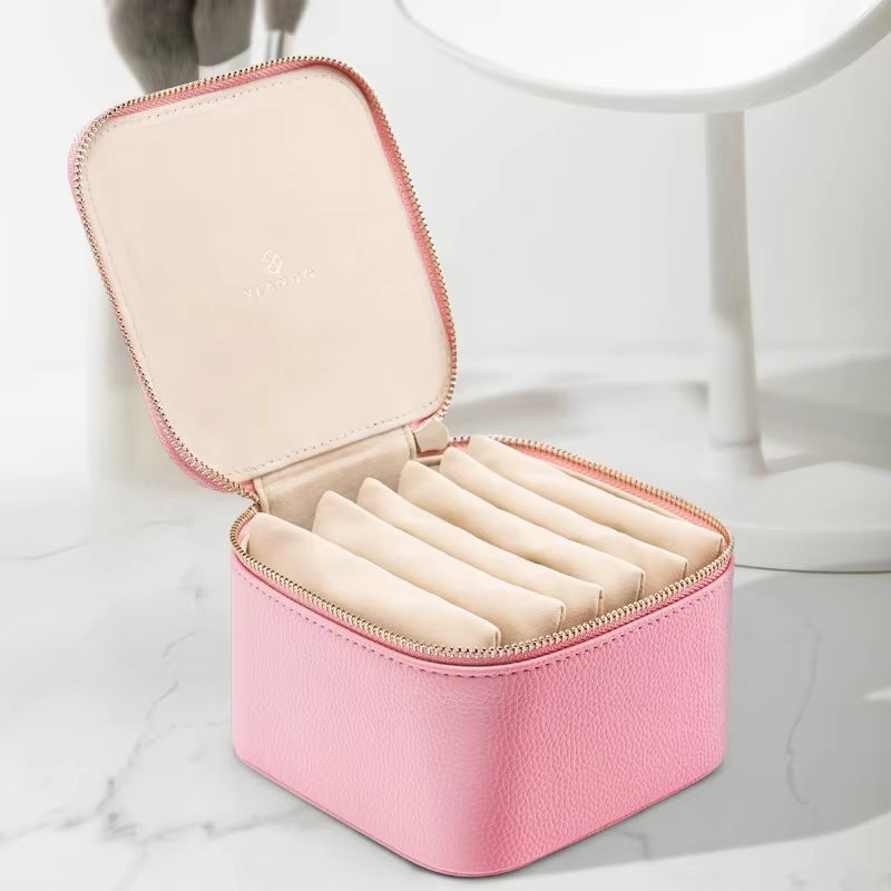 Travel Jewelry Box + 6 Velvet Pockets