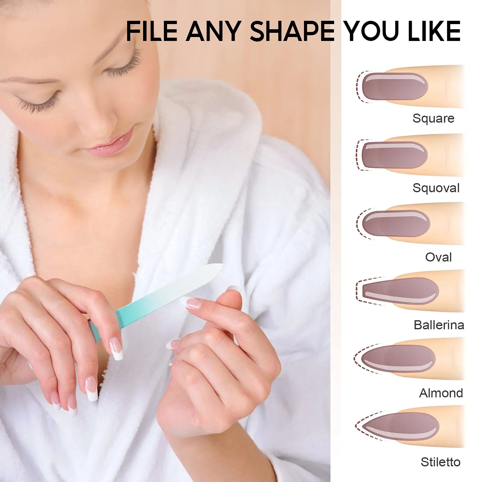 💅 The Precision Edge: Professional Double-Sided Etched Glass Nail File