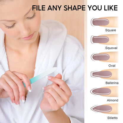 💅 The Precision Edge: Professional Double-Sided Etched Glass Nail File
