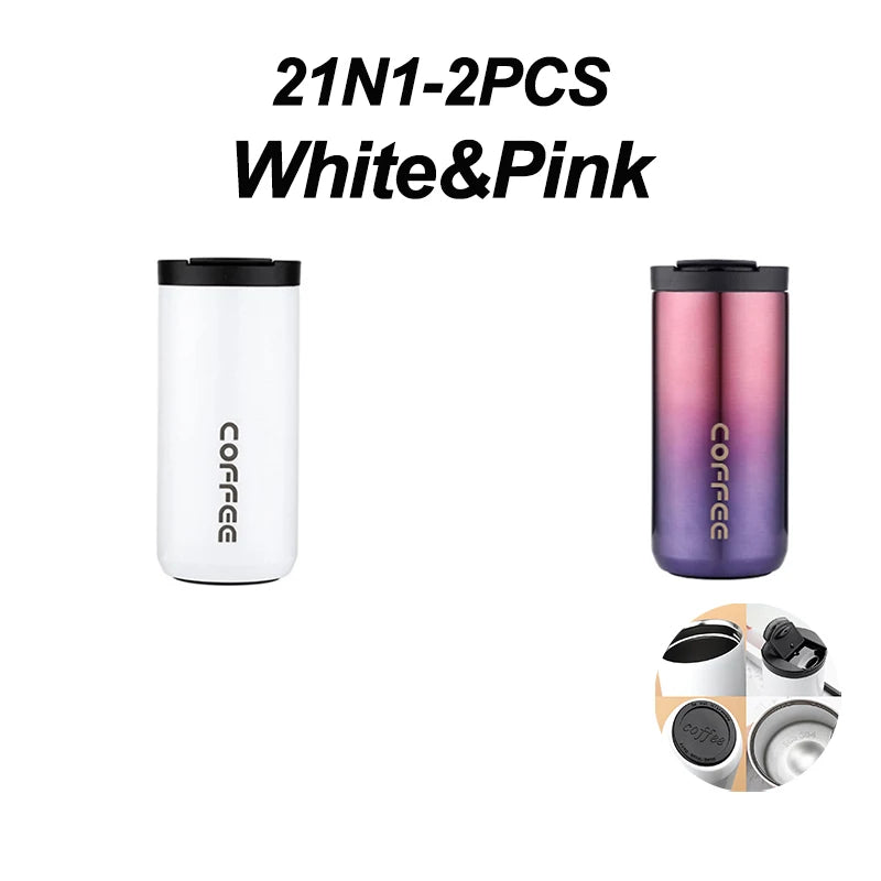 ☕ The Elite Commuter: 400ML Stainless Steel Leakproof Vacuum Flask