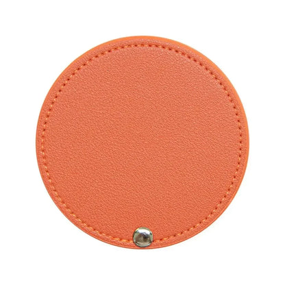 1Pc PU Leather Mini Mirror